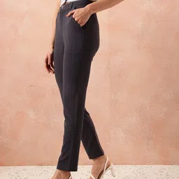 All About You Formals Women Slim Fit High-Rise Trousers-image-73