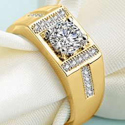 The Roadster Lifestyle Co Men American Diamond-Studded Adjustable Finger Ring-33