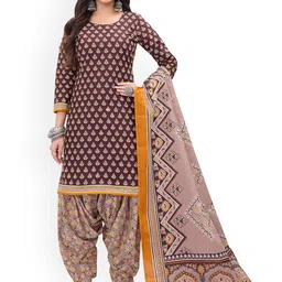 SALWAR STUDIO Floral Printed Pure Cotton Unstitched Dress Material-image-77