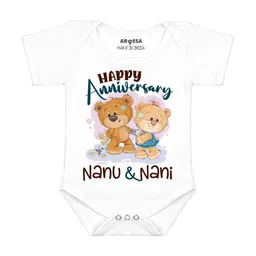 Arvesa Happy Anniversay Nanu & Nani Printed Bodusuit-picture-19