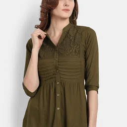 SAHASIKA Women Self Design Mandarin Collar Peplum Top-image-47