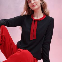 DressBerry Women Tie-Up Neck Acrylic Pullover-picture-37