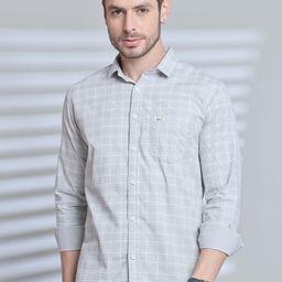 Majestic Man Men Comfort Slim Fit Opaque Checked Casual Shirt-image-64