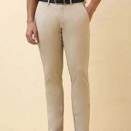 Allen Solly Men Mid-Rise Slim Fit Cotton Formal Trousers-picture-5