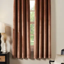 Deco Window Brown Set of 2 Room Darkening Window Curtain-22