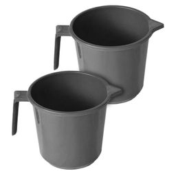 Kuber Industries Grey 2 piece Solid Plastic Bath Accessories Set-63