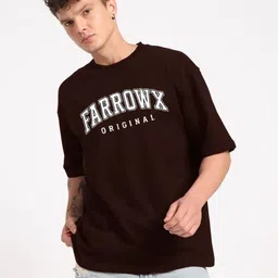 FARROWX Men Bio Finish Graphic Printed Round Neck Cotton Oversized T-shirt-picture-48