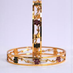 Luxury Gold Plated Pure Brass Bangles 318-1617 Stylish Traditional Bangle-image-76