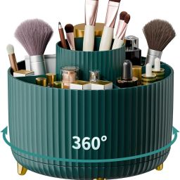 360° Rotate Makeup Brush Holder Organizer, Makeup Organizers Countertop Cosmetic Organizer, Makeup Organizer, Brush Organizer, Rotating Makeup Organizer Vanity Box-image-62