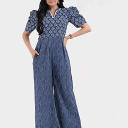 WEAVLLITE Women Printed Cotton Basic Jumpsuit-picture-38