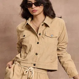 SASSAFRAS Women Corduroy Jacket-image-31