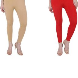 SAJATA Women Pack Of 2 Solid Leggings-image-48