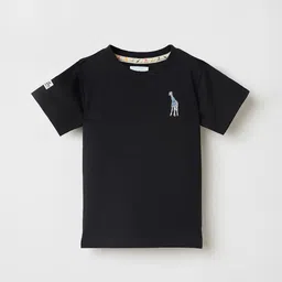 Blue Giraffe Boys Round Neck T-shirt-picture-7