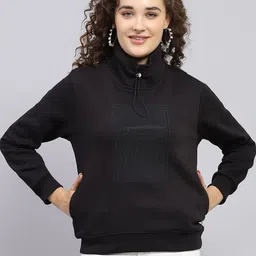 Monte Carlo Women Printed High Neck Pullover Sweatshirt-image-66