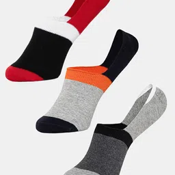 Bodycare Men Pack Of 3 Assorted Colorblocked Breathable Shoe-Liner Socks-picture-2