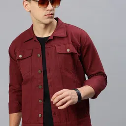 Kaali Peeli Men Outdoor Denim Jacket with Embroidered-picture-44