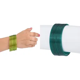 1ST TIME Set Of 24 Green Alloy Bangles-picture-9