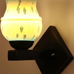 1ST TIME Blue & White Glass Traditional Cylinder Shaped Wall Lamp-picture-38