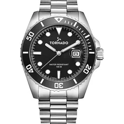 TORNADO Men Dial & Stainless Steel Bracelet Style Straps Analogue Watch T22001-SBSB-45