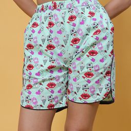 GAB Women Floral Printed High-Rise Shorts-image-58