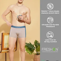 Force NXT Men Pack Of 3 Colourblocked Ultrasoft Long Trunks MNFS-22-COL-512-PO3 image 4