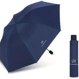 Fully Automatic Umbrella Auto Open Windproof Rainproof UV Protection Blue Umbrella-26