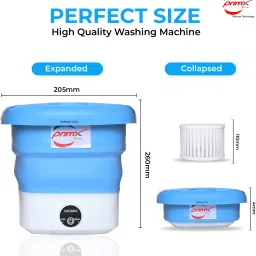 primx power 0.8 kg Portable Foldable Mini Top Loading Washing Machine with Spinner & Dryer Washing Machine Door Seal image 3