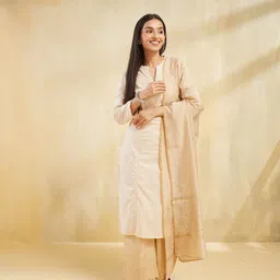 Fabindia Embroidered Cotton Silk Dupatta-image-29
