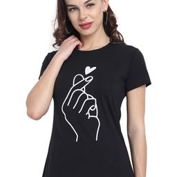 Moda Rapido Women Printed Bio Finish Applique T-shirt-image-81