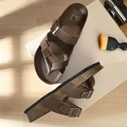 El Paso Men Comfort Sandals With Buckle-image-49