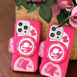 CASE CREATION iPhone 15 Pro Barbie 3D Cute Camera Holder Bumper Case-48