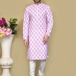 RANAK Men Printed Thread Work Kurta-image-51