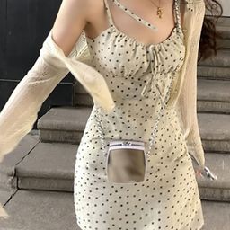Mast & Harbour Women Polka Dots Printed A-Line Above Knee Dress With Jacket-picture-16