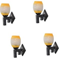 SOMIL Yellow Glass Cylinder Printed Wall Lamps-image-30