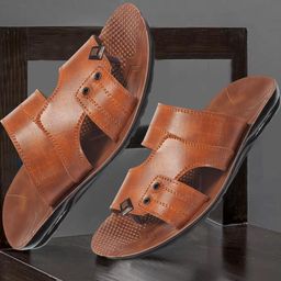 Bizazo Men Tan Flip Flops-image-79