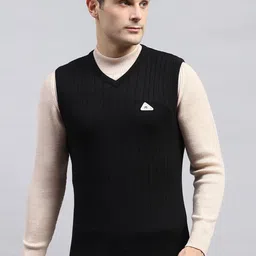Monte Carlo Men Solid Woollen Pullover-image-43