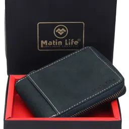 MATIN LIFE Men Zip Detail Leather Two Fold Wallet-picture-26