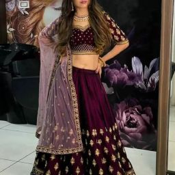 Solid, Embroidered, Self Design Semi Stitched Lehenga Choli-image-52