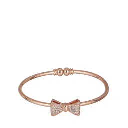Priyaasi Women Rose Gold-Plated Artificial Stones Cuff Bracelet-image-72