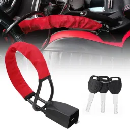 Car Steering Wheel Lock, Safety Belt Buckle Attachment Lock with 3 Keys Car Steering Lock (Multicolour) Wheel Lock-28