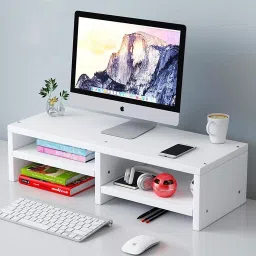 UniShop 3-Tier Desk Monitor Riser Stand Desk Monitor Storage Organizer with Storage Laptop Stand-image-52