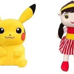 Pikachu with Cute Sofiya Doll for Cute Littel Girls Soft Toy Combo - 30 cm-image-10