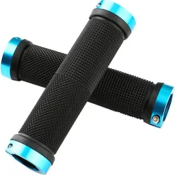 Pair Cycling Lock-on Anti-Slip Bicycle Handlebar Handle Grip for MTB Blue Bicycle Handle Grip-0