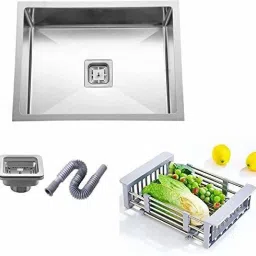 18" x 16" x 10" Handmade MATT Finish Single Bowl Grade 304 Stainless Steel Kitchen Sink. Kitchen Sink-03 Vessel Sink-image-25
