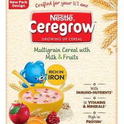 Nestle Ceregrow Multigrain Cereal With Milk & Fruits - 300 gm(Pack of 2) image 2