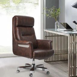 casacraft from pepperfry Cosmo Director Chair with Knee Tilt Mechanism in Brown colour-picture-36