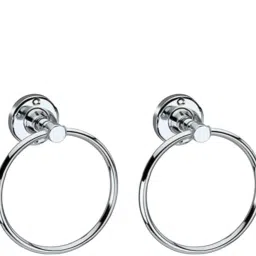 Stainless Steel Towel Ring/Bathroom/Wash Basin/Napkin/Towel Hanger(Pack of 2) Silver, Round Shape, Chrome finish, PACK of 2 SILVER ROUND RING Towel Holder-image-67