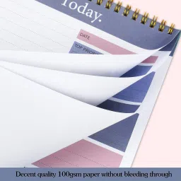 ttwone Daily Planner Notepad Undated,Planning Pad Checklist Productivity Note Pad B5 Note Pad Ruled 60 Pages image 4