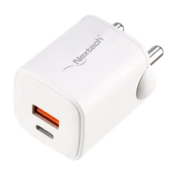 Nextech 35 W Type A & Type C 2-Port Fast Charger (Adapter Only, Universal Compatibility, White)-19