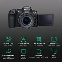 Canon EOS R6 Mark II 24.2MP DSLR Camera (24-105 mm Lens, CMOS Sensor, DIGIC X Processor) image 2